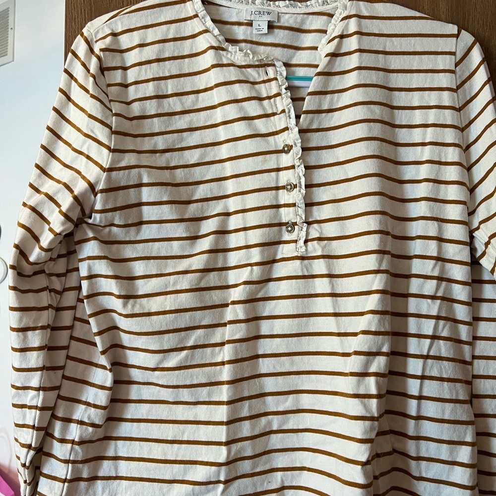 J.Crew Striped Long Sleeve Top